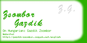 zsombor gazdik business card